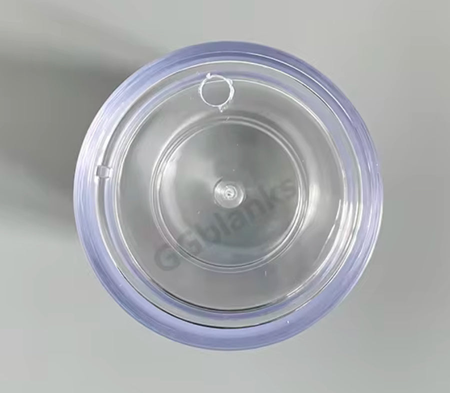 24oz Blank Acrylic Snowglobe with clear Lid