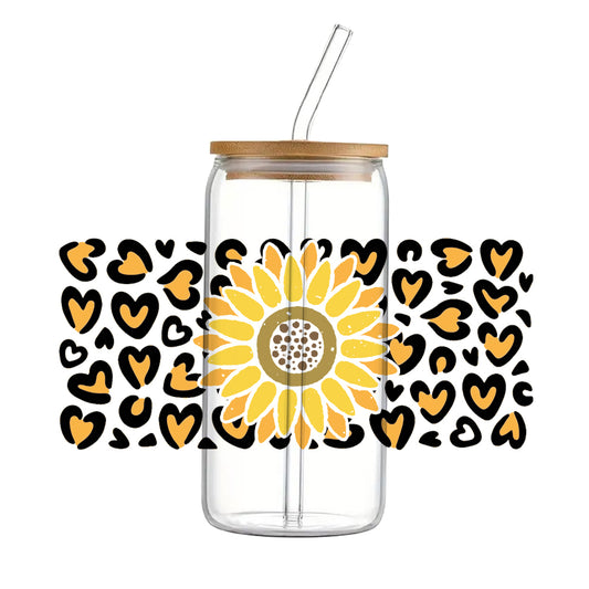 #1124 Sunflower and Hearts